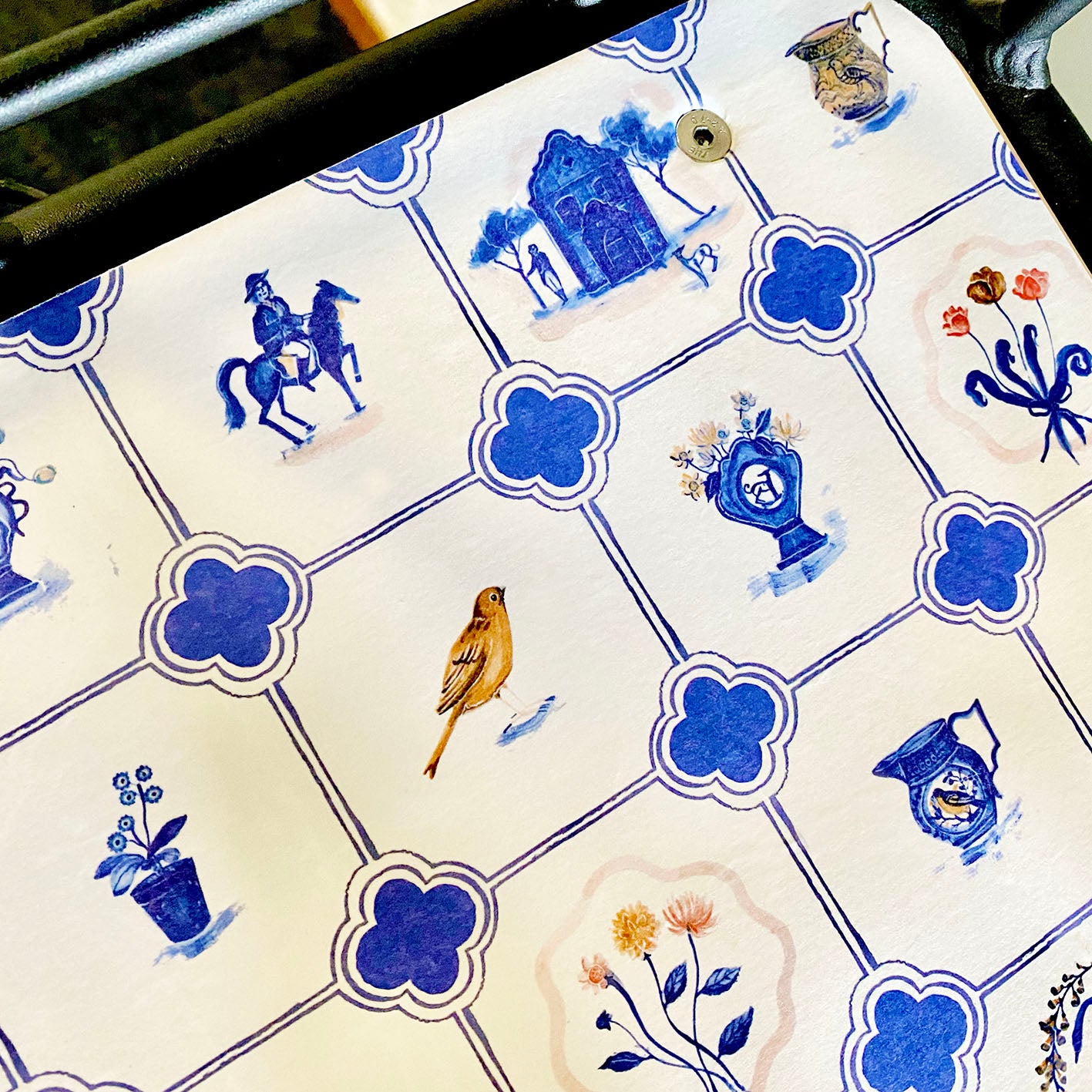 CASA Remake Sheet Polly Fern /Polly Fern Blue Tile