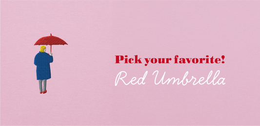 Red Umbrella Series: Embroidered Sweatshirts & Corduroy Hat for Adults and Kids