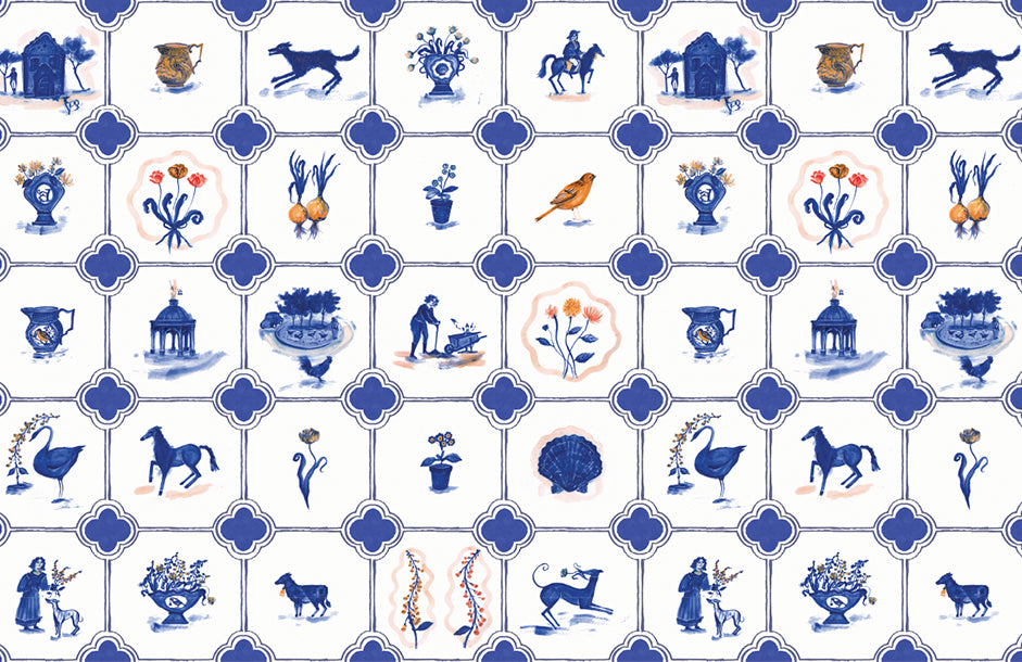 CASA Remake Sheet Polly Fern /Polly Fern Blue Tile