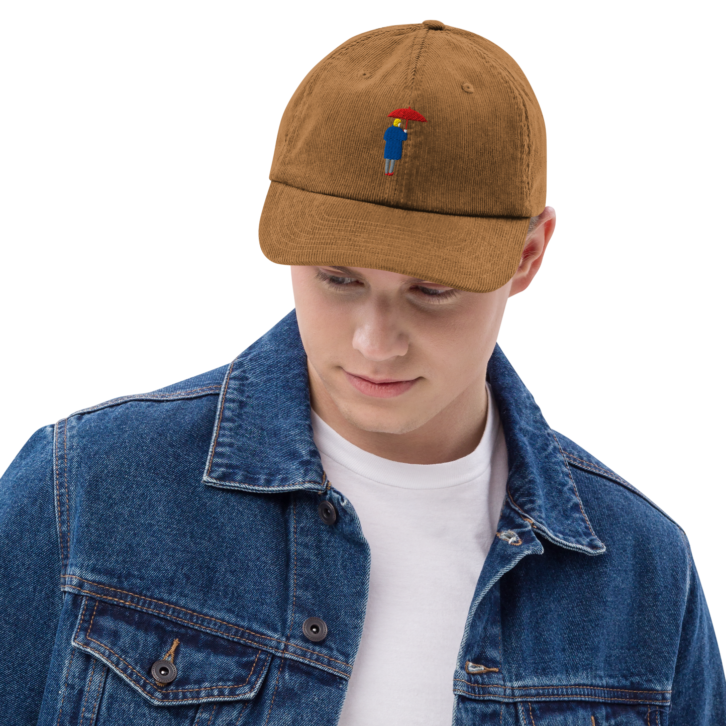 Corduroy hat / Red Umbrella