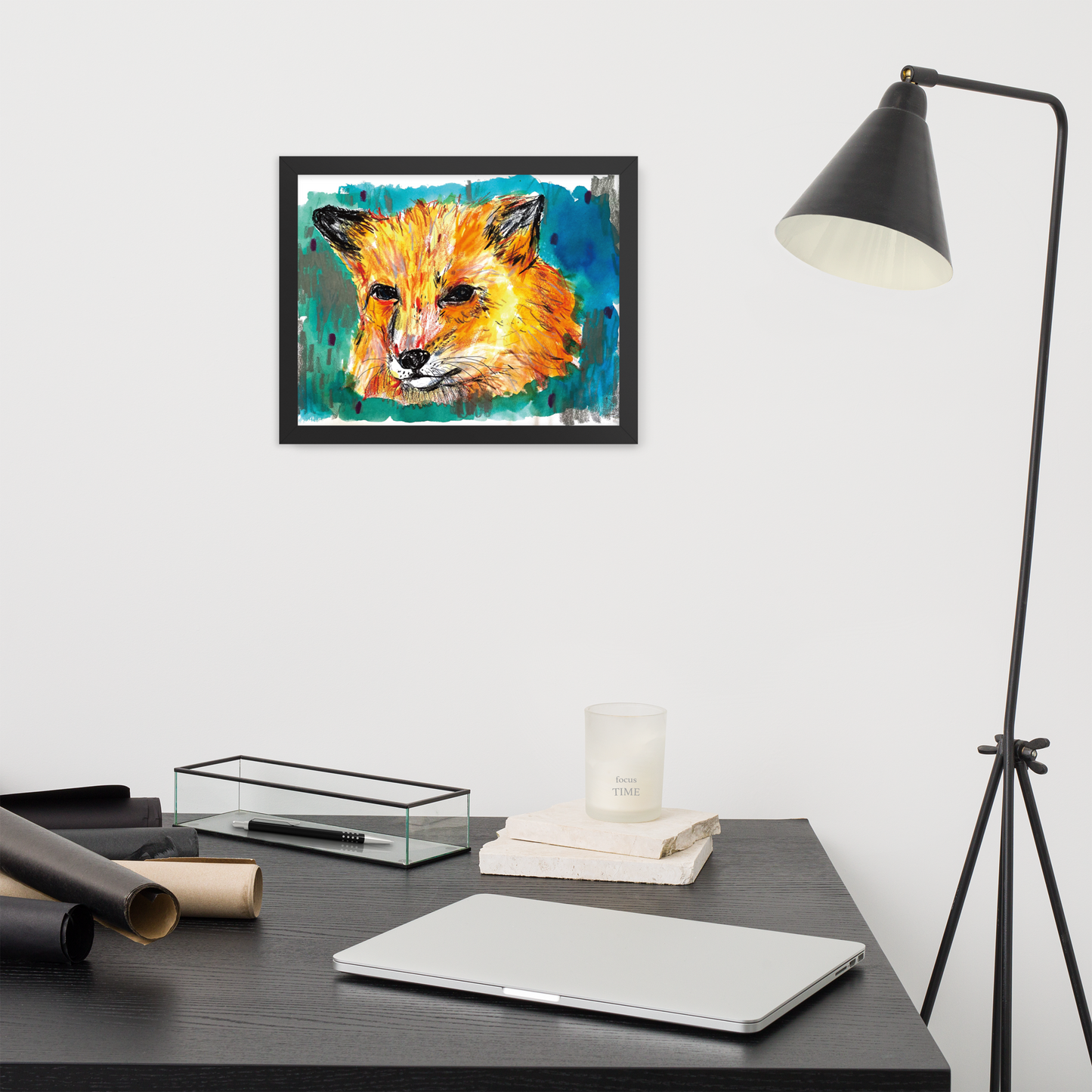 Framed poster / Fox blue