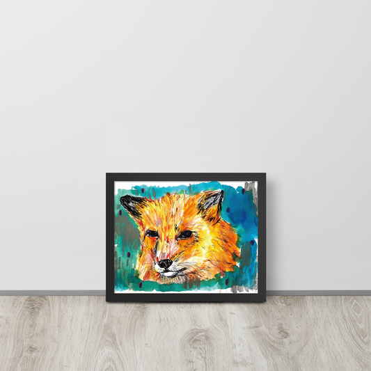 Framed poster / Fox blue