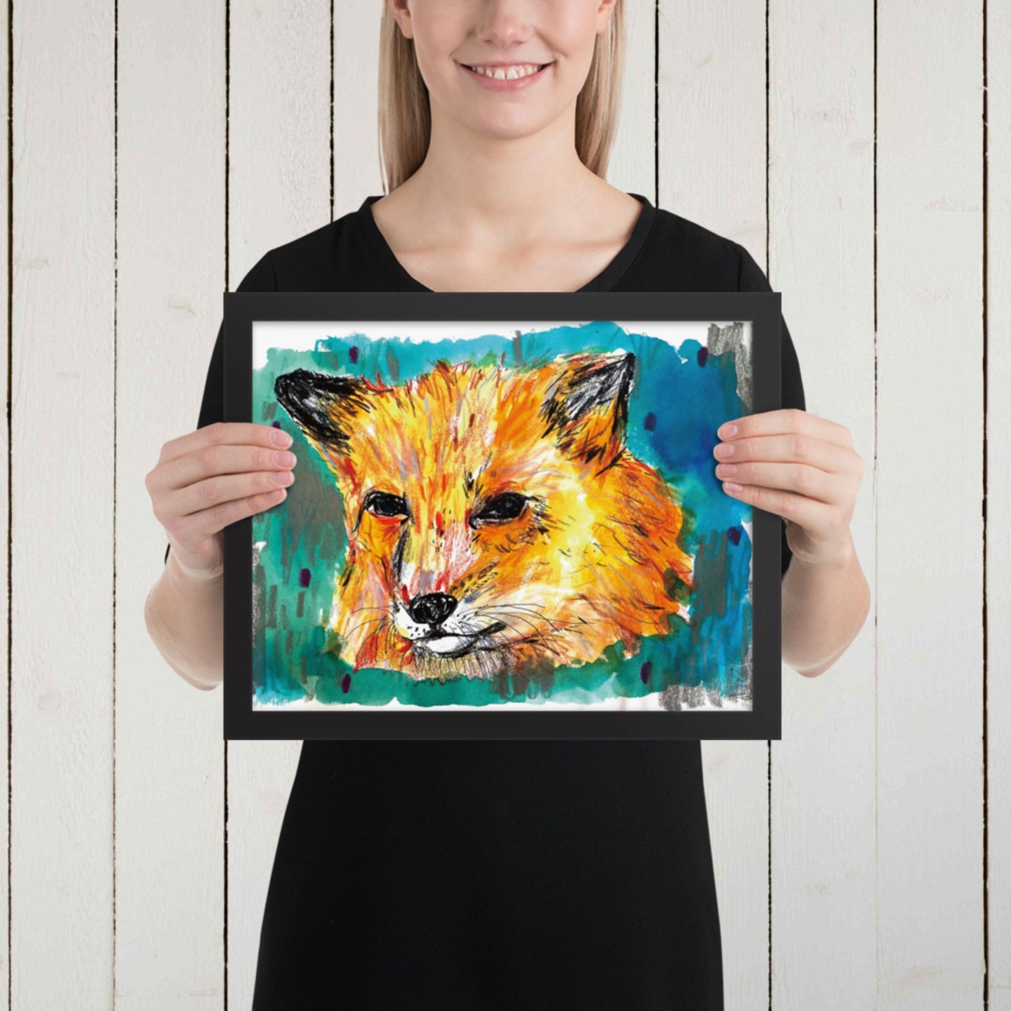 Framed poster / Fox blue