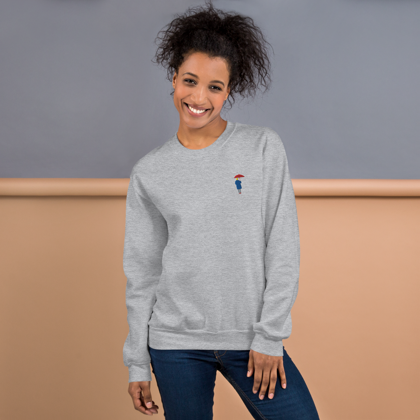 Unisex Sweatshirt / Red Umbrella