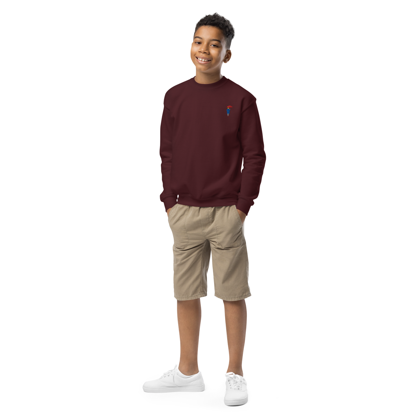 Youth crewneck sweatshirt / Red Umbrella