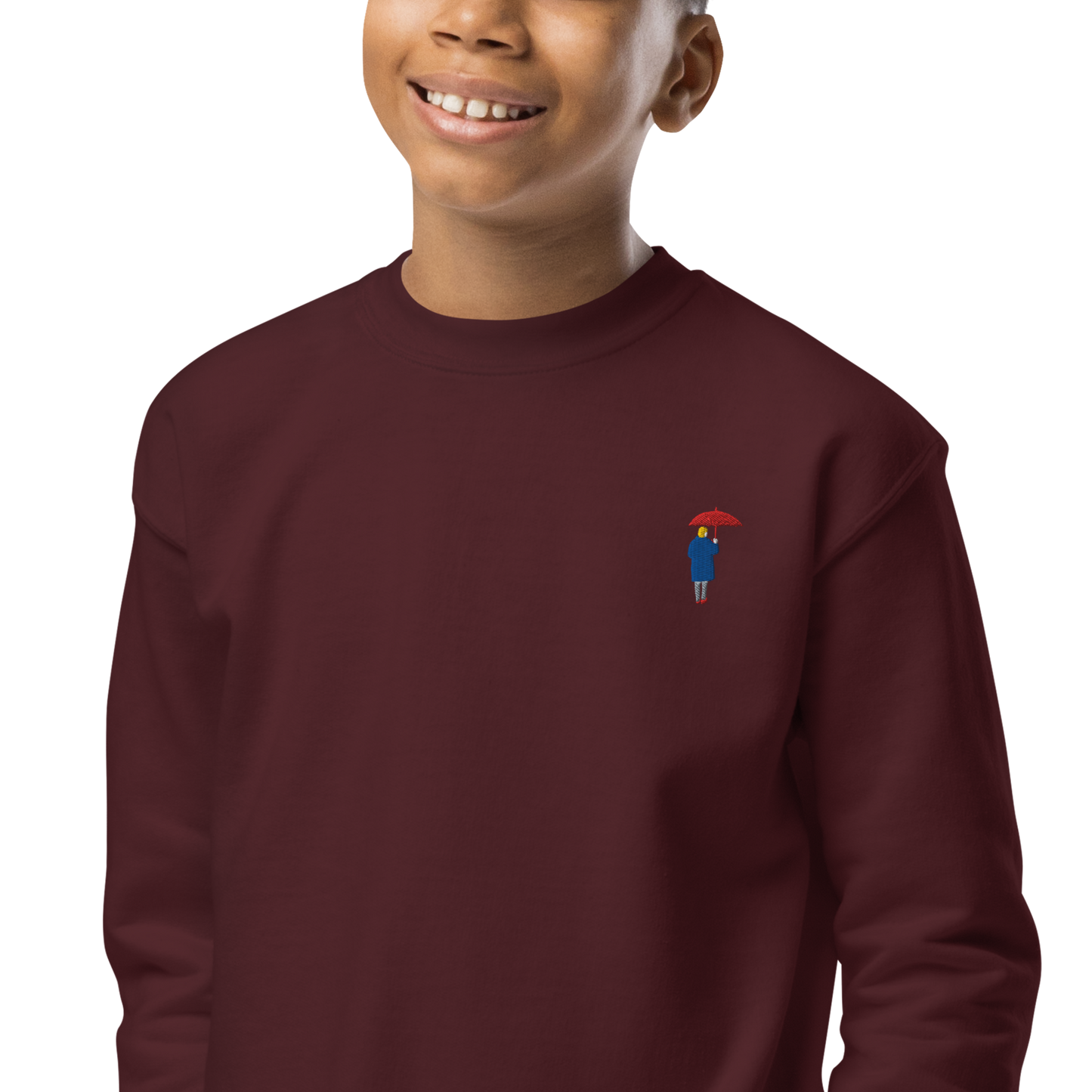 Youth crewneck sweatshirt / Red Umbrella