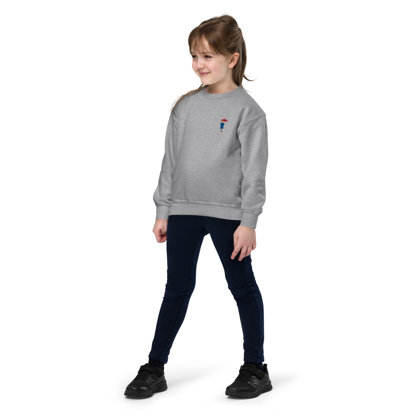 Youth crewneck sweatshirt / Red Umbrella