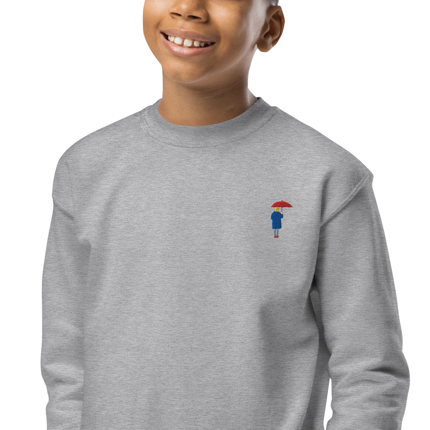 Youth crewneck sweatshirt / Red Umbrella